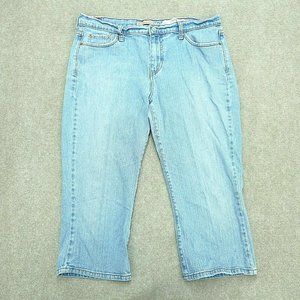 Levi's 515 Capri Denim Jeans Women's 16 Light Blue Wash